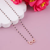 Rose Gold Plated Infinity Symbol Silver Mangalsutra for Women